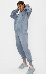 Jogging taille haute gris anthracite délavé, Gris Anthracite en oferta