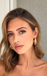 Boucles d'oreilles tubulaires chunky dorées, Doré características