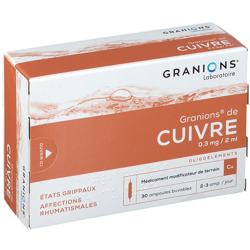 Granions® de Cuivre 0,3 mg/2 mL precio