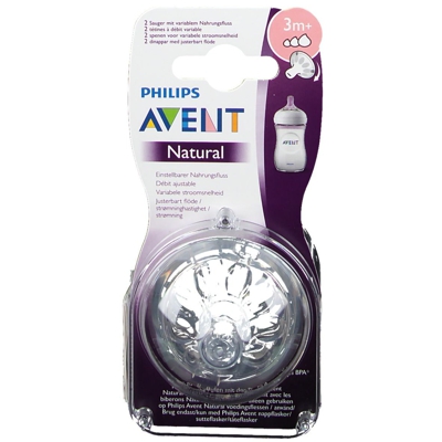 Avent Natural Tétines à débit variable 3+ mois