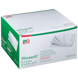 Vliwasoft® Compresses souples en non-tissé 5 cm x 5 cm precio
