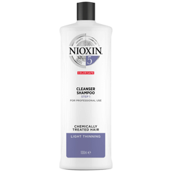 NIOXIN 3-Part System 5 Cleanser Shampoo for Chemically Treated Hair with Light Thinning 1000ml características