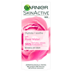 Garnier Natural Rose Water Moisturiser for Sensitive Skin 50ml características