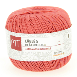 Fil à crocheter n°5 corail precio