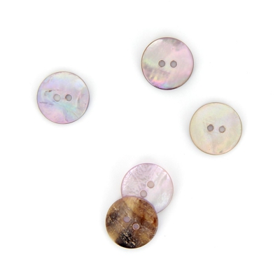 Boutons nacrés crème 15 mm