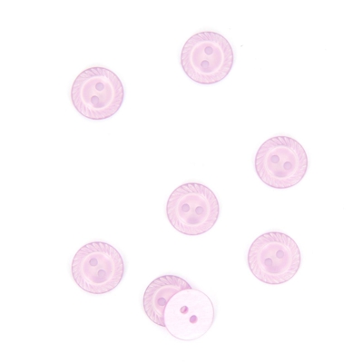 Boutons à bords ciselés rose lilas 14 mm