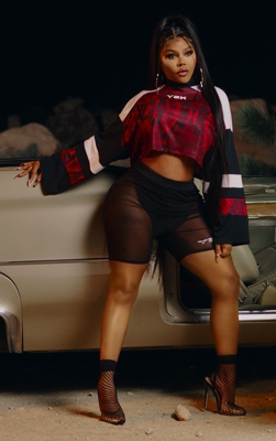 Cycliste en mesh noir imprimé Y2K, Noir