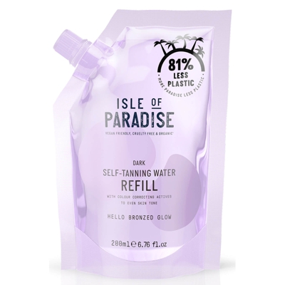 Isle of Paradise Self-Tanning Water Refill Pouch Dark 200ml