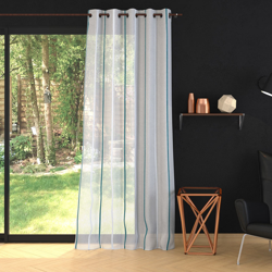 Tissu voile blanc à rayures precio