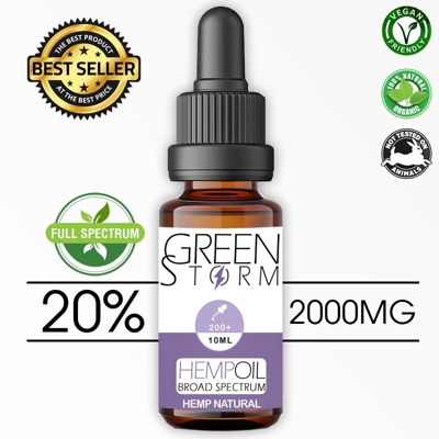 Huile de Chanvre BIO  Broad Spectrum 20% 2000 mg 10 ml saveur Hemp Natural