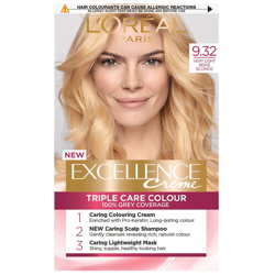 L'Oréal Paris Excellence Crème Permanent Hair Dye (Various Shades) - 9.32 Very Light Beige Blonde características