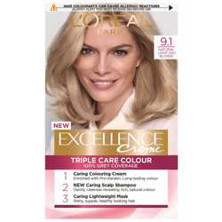 L'Oréal Paris Excellence Crème Permanent Hair Dye (Various Shades) - 9.1 Natural Light Ash Blonde precio