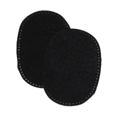 Renfort en cuir véritable à coudre noir