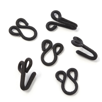 Agrafes à coudre fourrures noir