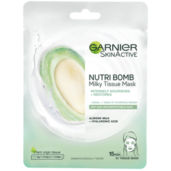 Garnier Nutri Bomb Milky Sheet Mask Almond Milk and Hyaluronic Acid 28g en oferta