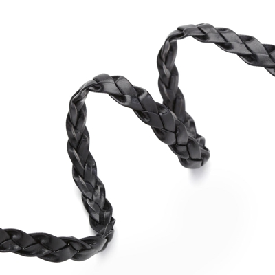 Tresse simili cuir noir
