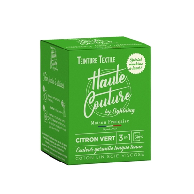 Teinture textile Haute Couture citron vert