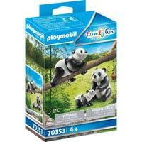 FamilyFun Couple de pandas avec bébé, Jouets de construction en oferta