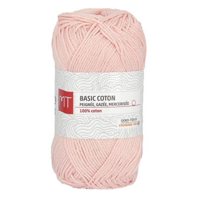 Pelote de laine MT Basic coton rose layette