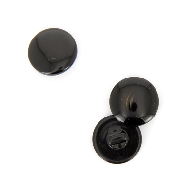 Boutons ronds à queue noir 20 mm