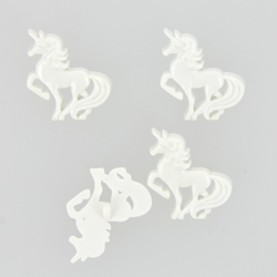 Boutons forme cheval blanc 30 mm en oferta