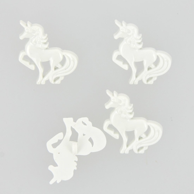 Boutons forme cheval blanc 30 mm