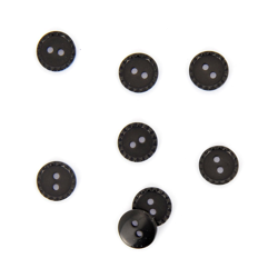 Boutons à bords pointillés noir 11 mm características
