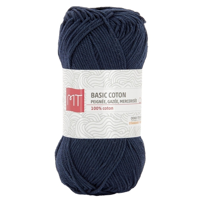 Pelote de laine MT Basic coton bleu marine