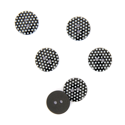 Boutons à pois 2 trous noir 15 mm precio