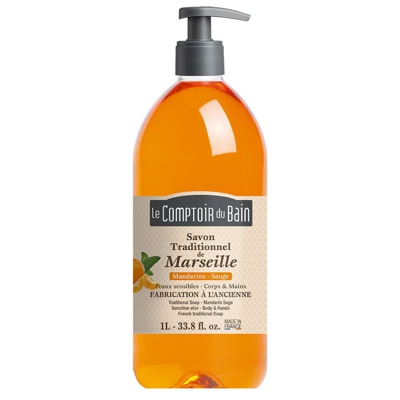 Le Comptoir du Bain savon de Marseille mandarine sauge