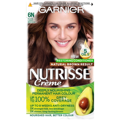 Garnier Nutrisse Permanent Hair Dye (Various Shades) - 6N Nude Light Brown