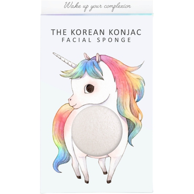 Éponge Konjac, Boîte et Crochet Mythical Unicorn Standing The Konjac Sponge Company 30 g – Blanc