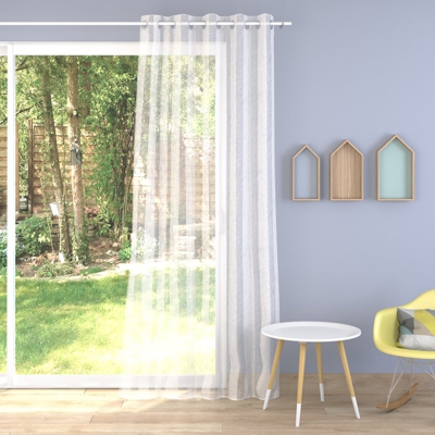 Tissu voile plombé Flotte écru grande largeur