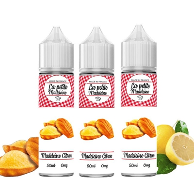 Pack 150 ml ( 3 x 50 ml ) e-liquide La petite Madeleine - 50/50 PG/VG Vapfusion