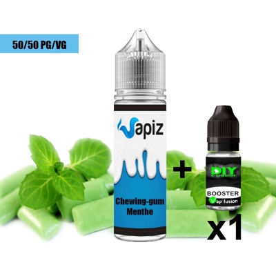 E liquide Chewing-gum Menthe  - 50ml - Vapiz + 1 booster nicotiné