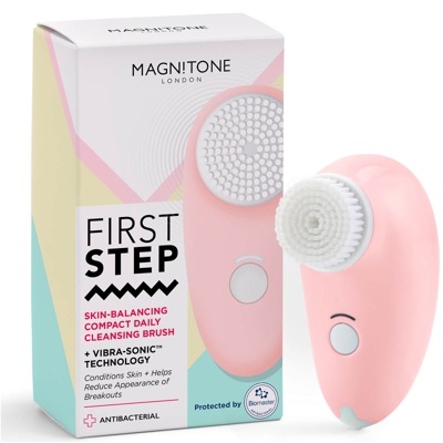 Magnitone London First Step Skin-Balancing Compact Cleansing Brush - Pink