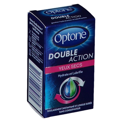 Optone® Double Action gouttes hydratantes et lubrifiantes