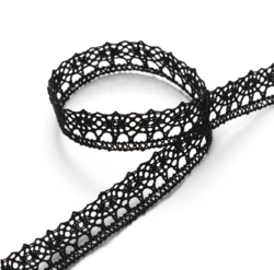 Ruban dentelle 12 mm noir en oferta