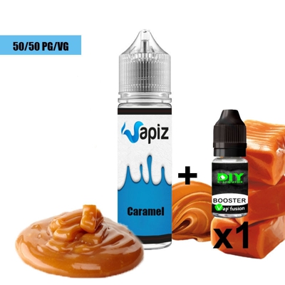 E liquide Caramel - 50ml - Vapiz + 1 booster nicotiné
