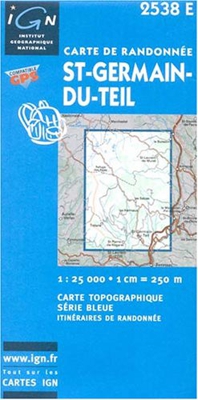 Carte de randonnée : St-Germain-du-Teil (Série Bleue)