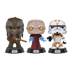 3-PACK TARFFUL, UNHOODED EMPEROR, CLONE TROOPER / STAR WARS / FIGURINE FUNKO POP / EXCLUSIVE precio
