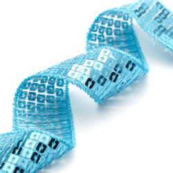 Ruban à sequins carrés - Turquoise en oferta