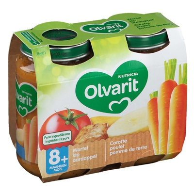 Olvarit Carotte Poulet Pomme de terre 8+ mois