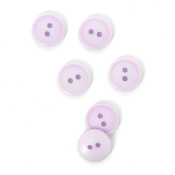 Boutons plats 2 trous lilas 15 mm en oferta