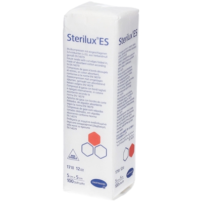 Hartmann Stérilux® ES Compresses de gaze hydrophiles 12 Plis 5 x 5 cm