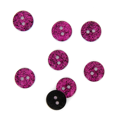 Boutons pailletés violet 14mm
