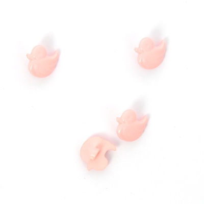 Boutons forme canard rose clair 15 mm
