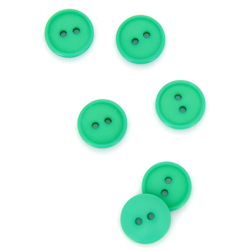 Boutons plats 2 trous vert 15 mm precio