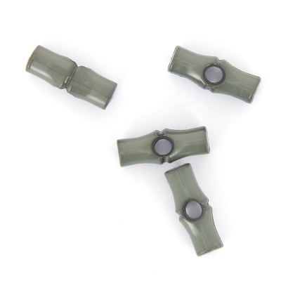 Boutons buchettes plastiques gris 27 mm