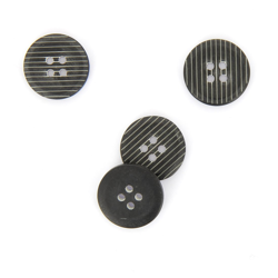 Boutons striés 2 trous noir 19 mm precio